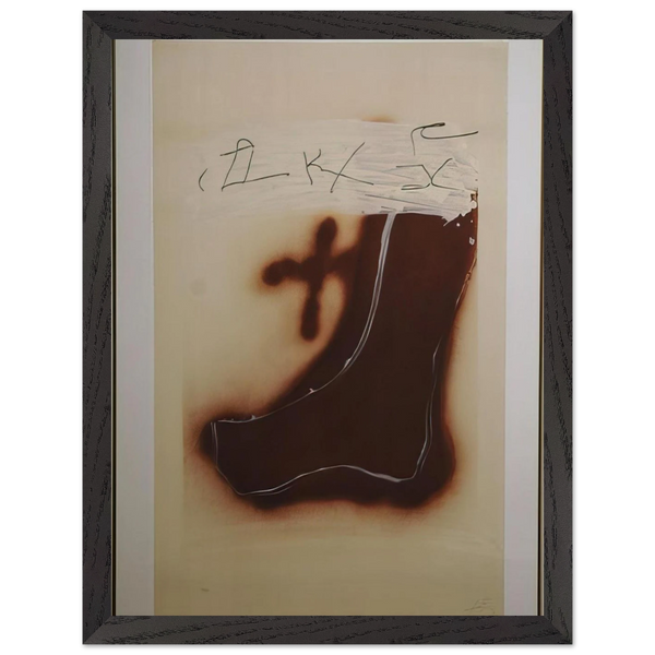PIED MARRON 1982 by Antoni Tapies — Framed art print at Zephyeer
