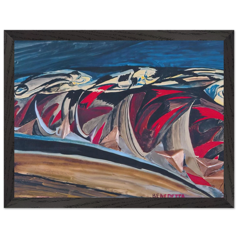 Lights  Sounds of a Night Train - 1924 by Benedetta Cappa — Framed art print at Zephyeer