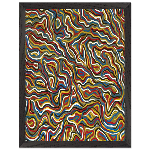 Squiggly Brushstrokes Olive by Sol LeWitt — Framed art print at Zephyeer