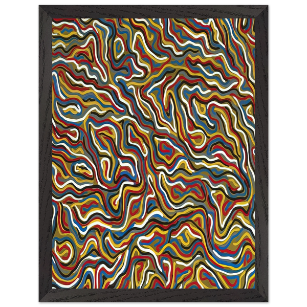 Squiggly Brushstrokes Olive by Sol LeWitt — Framed art print at Zephyeer