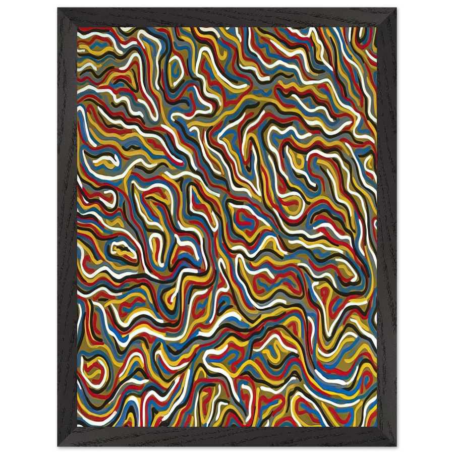 Squiggly Brushstrokes Olive by Sol LeWitt — Framed art print at Zephyeer
