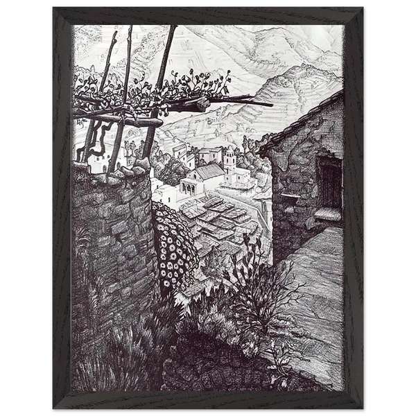 THE HAMLET OF TURELLO SOUTHERN ITALY by MC Escher — Framed art print at Zephyeer