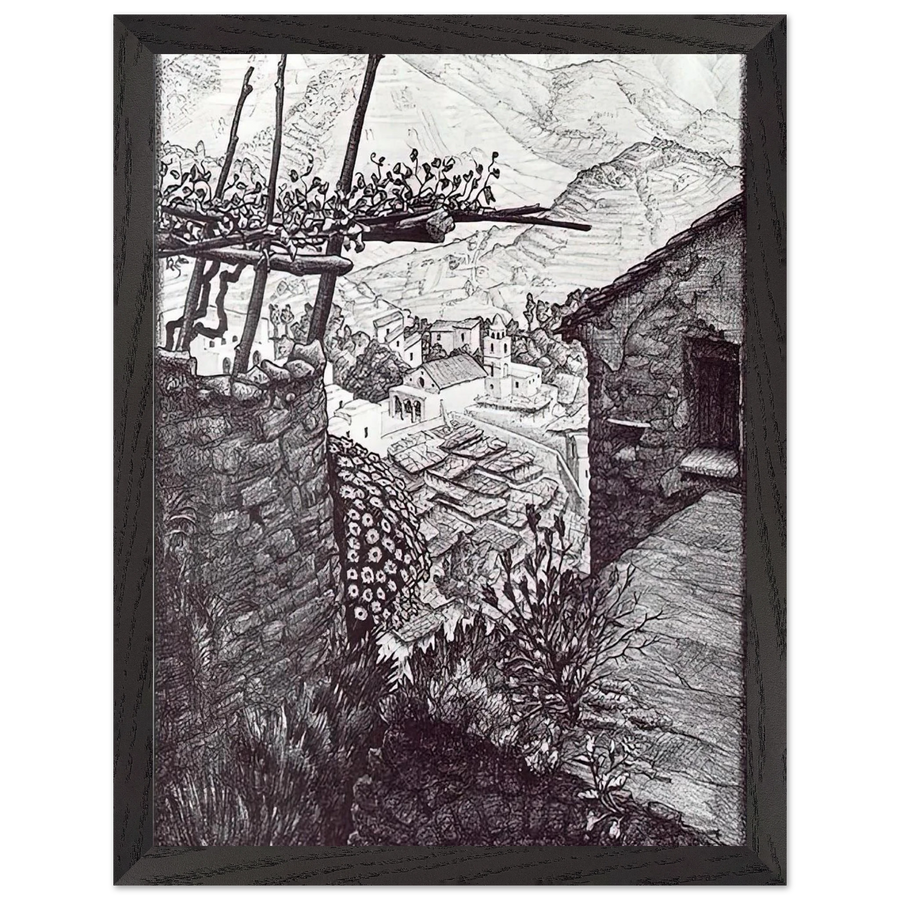 THE HAMLET OF TURELLO SOUTHERN ITALY by MC Escher — Framed art print at Zephyeer
