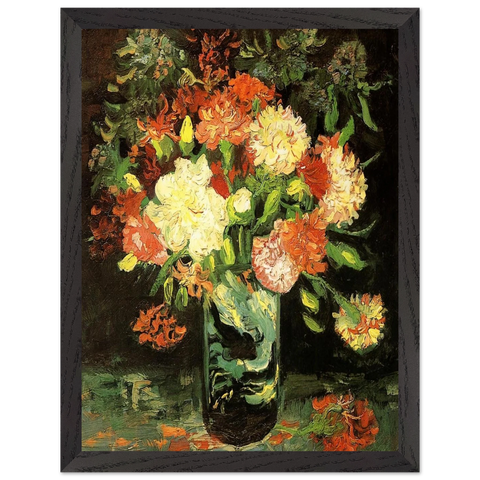 Vase with Carnations by Vincent van Gogh — Framed art print at Zephyeer