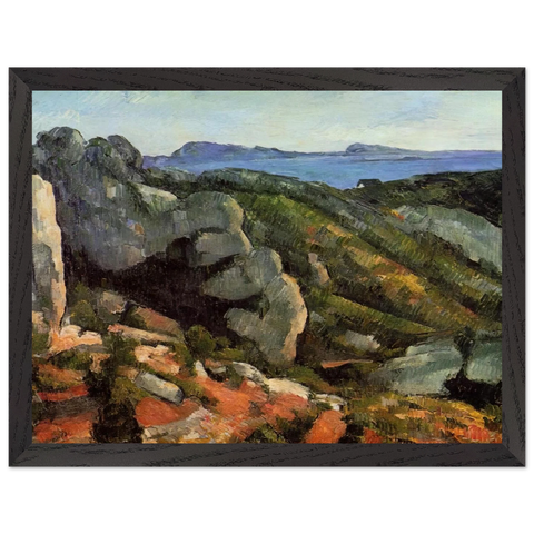 Rocks at L'Estaque by Paul Cézanne — Framed art print at Zephyeer