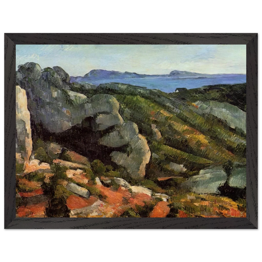 Rocks at L'Estaque by Paul Cézanne — Framed art print at Zephyeer