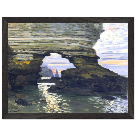 Port d `Amount Etretat by Claude Monet — Framed art print at Zephyeer