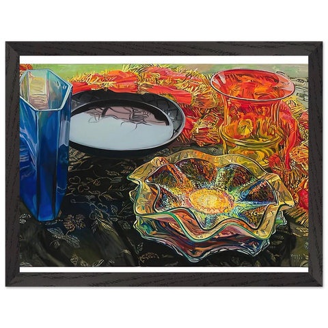 BLACK BOWL RED SCARF 2007 by Janet Fish — Framed art print at Zephyeer