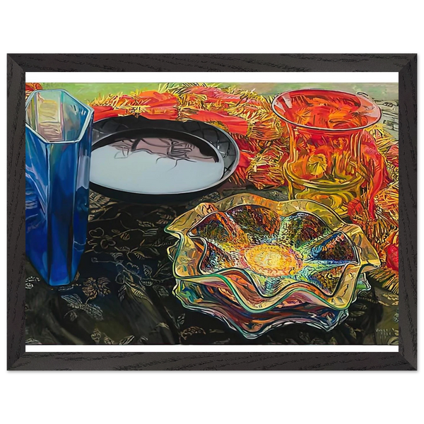 BLACK BOWL RED SCARF 2007 by Janet Fish — Framed art print at Zephyeer