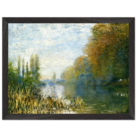 The Banks of The Seine in Autumn by Claude Monet — Framed art print at Zephyeer