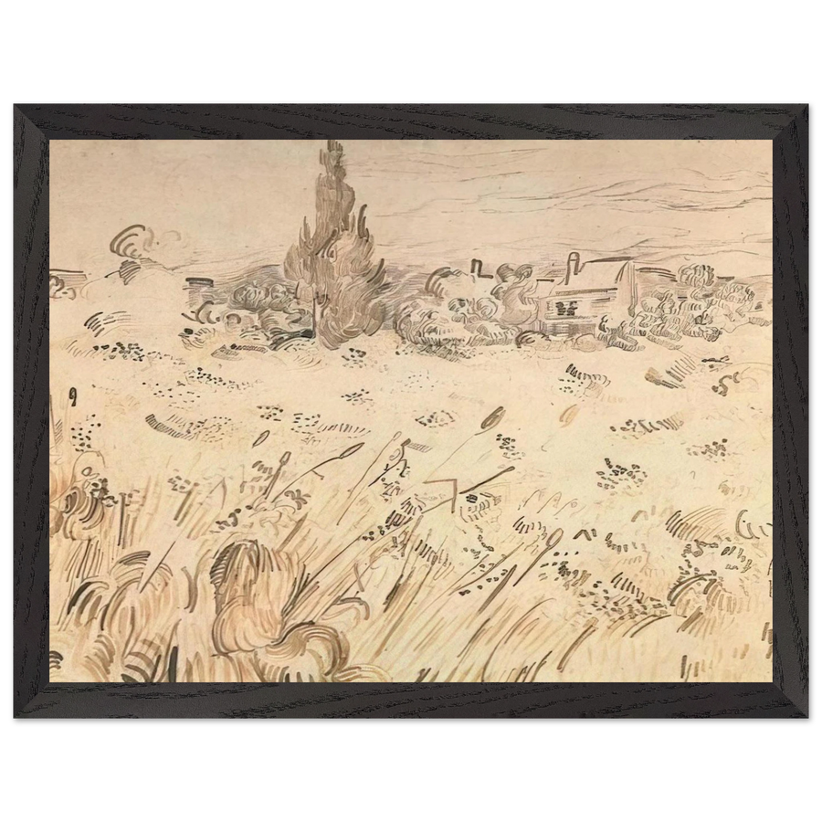 Wheat Field with Cypresses by Vincent van Gogh — Framed art print at Zephyeer