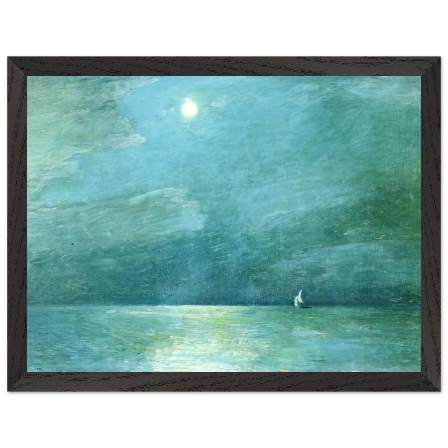 Moonlight on the Sound by Childe Hassam — Framed art print at Zephyeer