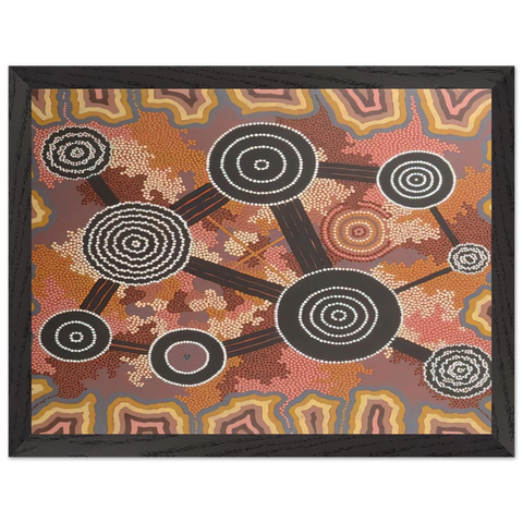 Untitled - 1996 by Clifford Possum Tjapaltjarri — Framed art print at Zephyeer