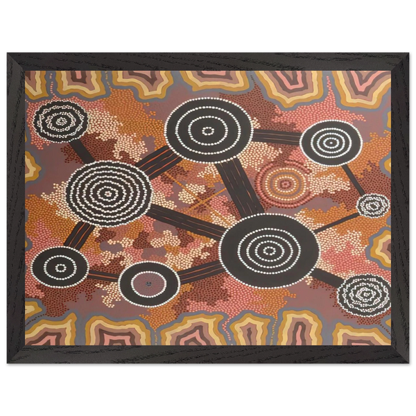 Untitled - 1996 by Clifford Possum Tjapaltjarri — Framed art print at Zephyeer