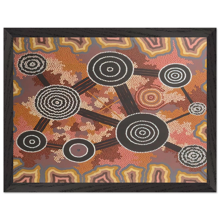 Untitled - 1996 by Clifford Possum Tjapaltjarri — Framed art print at Zephyeer