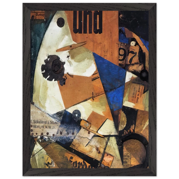 THE AND PICTURE 1919 by Kurt Schwitters — Framed art print at Zephyeer
