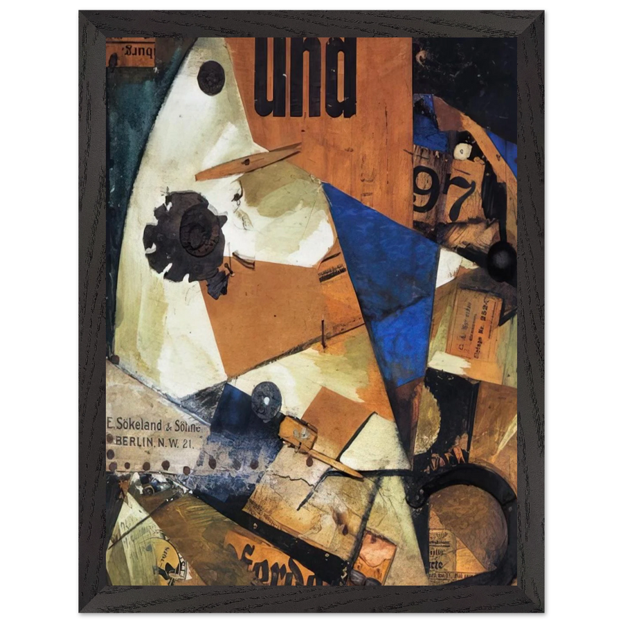 THE AND PICTURE 1919 by Kurt Schwitters — Framed art print at Zephyeer