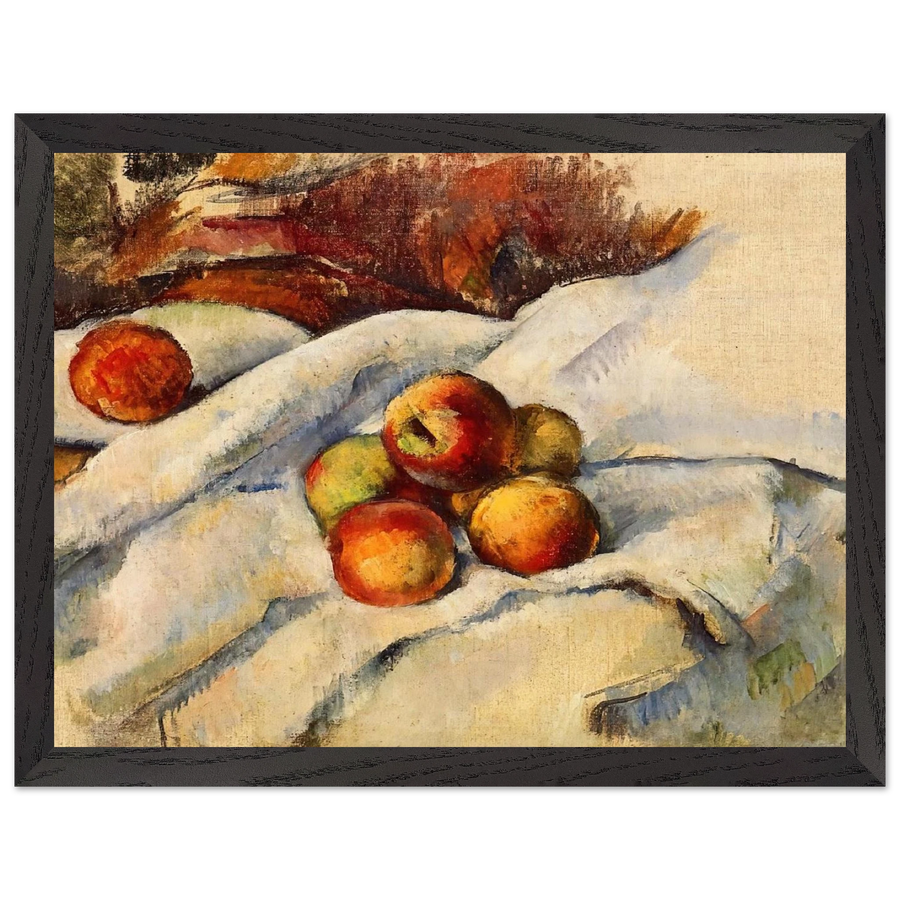 Apples on a Sheet by Paul Cézanne — Framed art print at Zephyeer