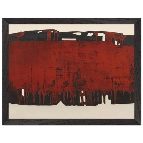 Composition rouille et noire XXV - 1974 by Pierre Soulages — Framed art print at Zephyeer