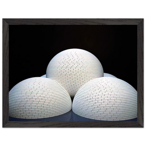 Model for Brick Structure four domes and a sphere by Sol LeWitt — Framed art print at Zephyeer
