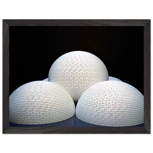 Model for Brick Structure four domes and a sphere by Sol LeWitt — Framed art print at Zephyeer