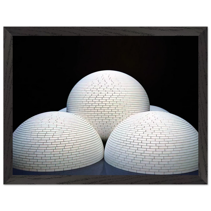 Model for Brick Structure four domes and a sphere by Sol LeWitt — Framed art print at Zephyeer