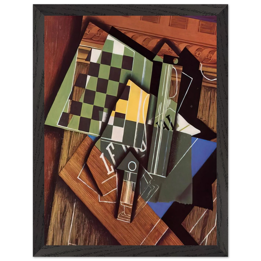 THE CHECKERBOARD 1915 by Juan Gris — Framed art print at Zephyeer