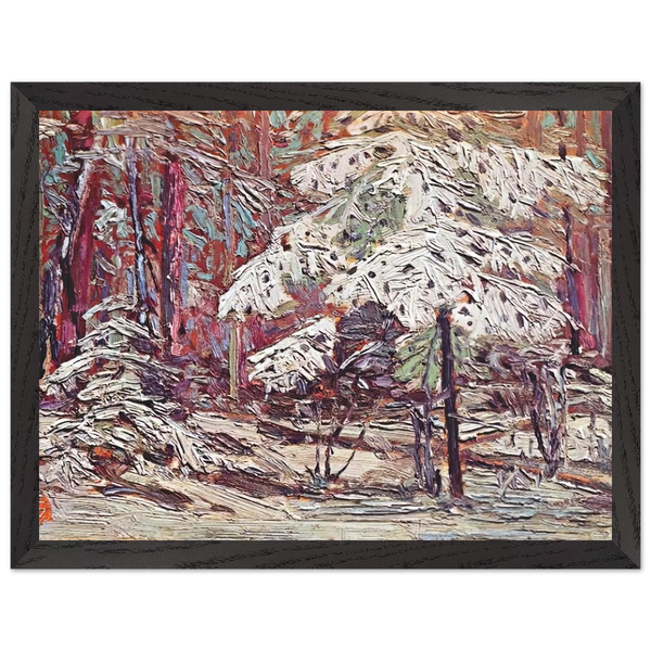 SNOW IN THE WOODS 1916 by Tom Thomson — Framed art print at Zephyeer
