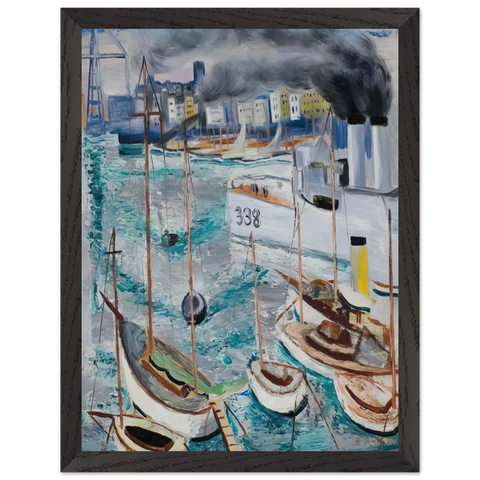 MARSEILLE PORT 1 by Moise Kisling — Framed art print at Zephyeer