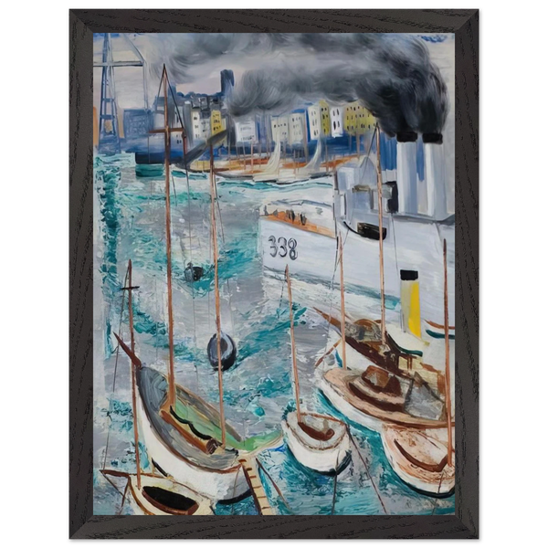 MARSEILLE PORT 1 by Moise Kisling — Framed art print at Zephyeer