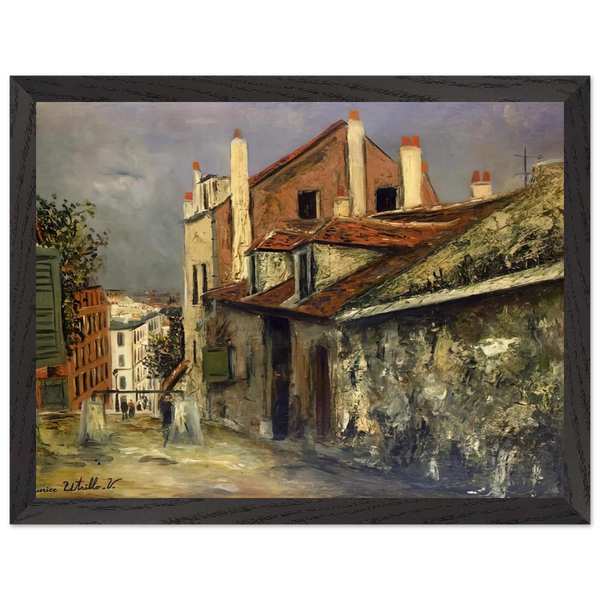 THE HOUSE OF MIMI PINSON IN MONTMARTRE by Maurice Utrillo — Framed art print at Zephyeer