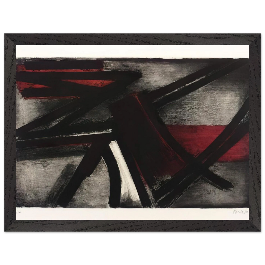 Etching No. 2 - 1952 by Pierre Soulages — Framed art print at Zephyeer