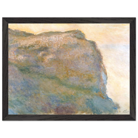 Cliff at Petit Ailly by Claude Monet — Framed art print at Zephyeer