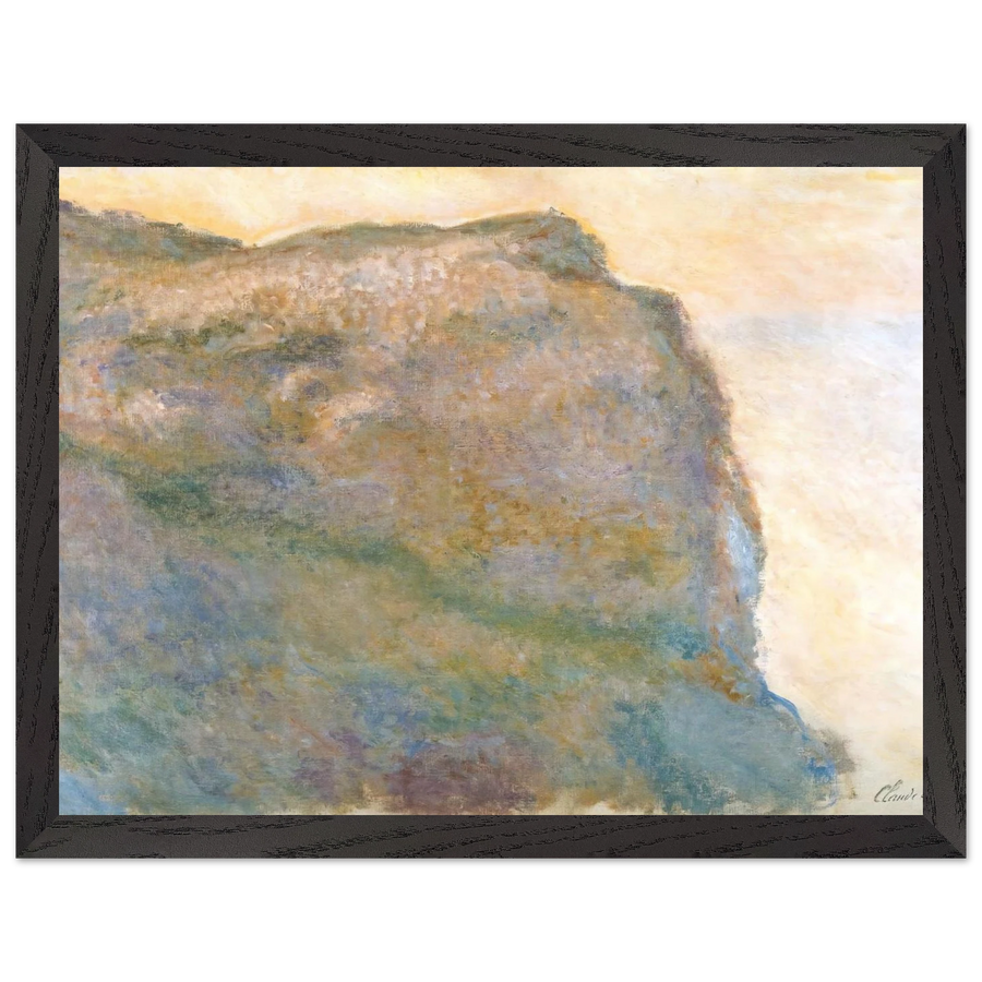 Cliff at Petit Ailly by Claude Monet — Framed art print at Zephyeer