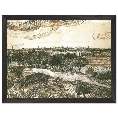 View of Arles from a Hill by Vincent van Gogh — Framed art print at Zephyeer
