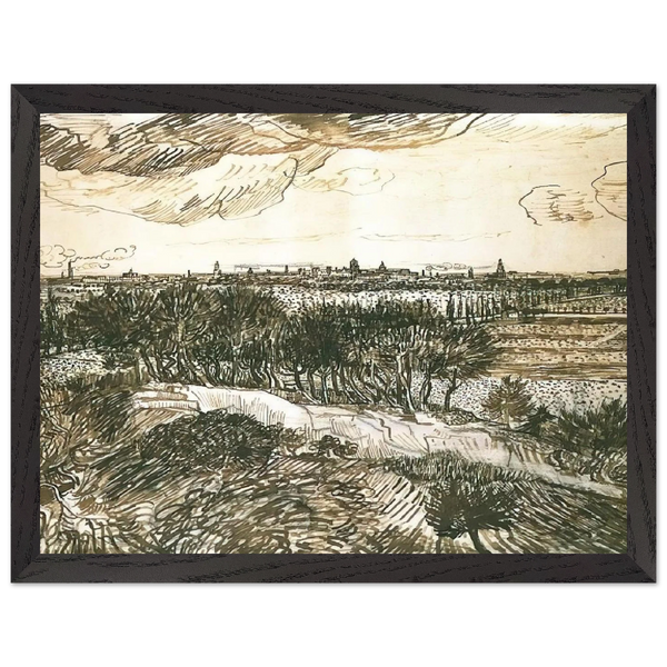 View of Arles from a Hill by Vincent van Gogh — Framed art print at Zephyeer
