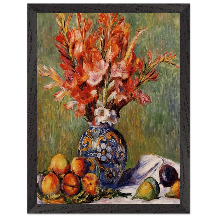 Flowers and Fruit by Pierre-Auguste Renoir — Framed art print at Zephyeer