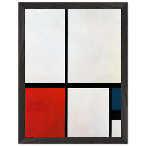 Composition N. 1 with Red and Blue by Piet Mondrian — Framed art print at Zephyeer