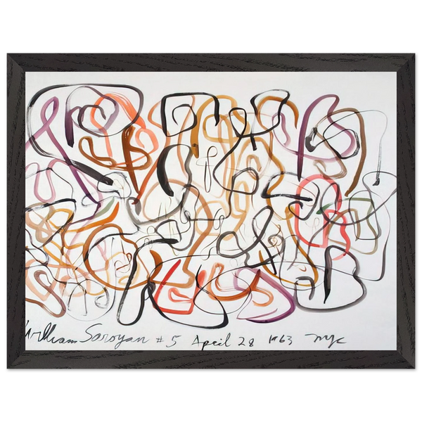 #5 April 28, 1963 NYC - 1963 by William Saroyan — Framed art print at Zephyeer