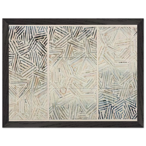 BETWEEN THE CLOCK AND THE BED 1989 by Jasper Johns — Framed art print at Zephyeer