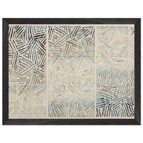 BETWEEN THE CLOCK AND THE BED 1989 by Jasper Johns — Framed art print at Zephyeer