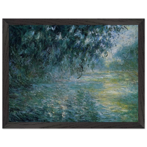 Morning on the Seine in the Rain by Claude Monet — Framed art print at Zephyeer