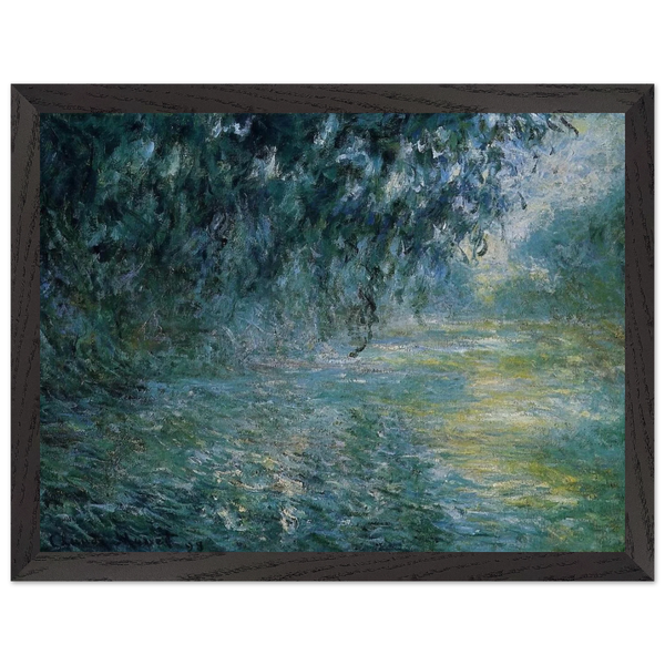 Morning on the Seine in the Rain by Claude Monet — Framed art print at Zephyeer