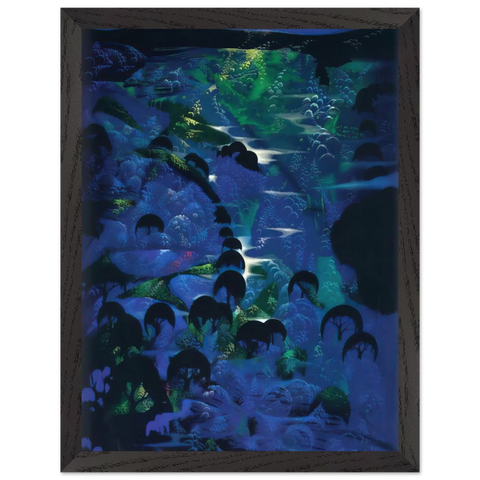 Beneath an Emerald Sky by Eyvind Earle — Framed art print at Zephyeer