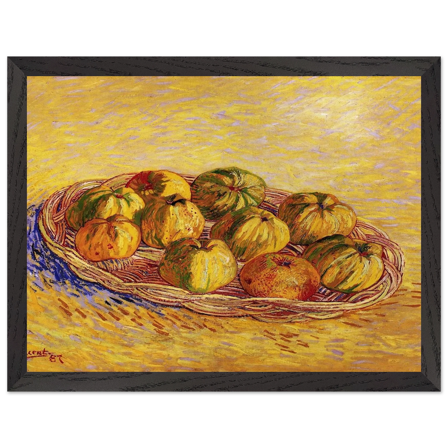 Still Life with Basket of Apples by Vincent van Gogh — Framed art print at Zephyeer