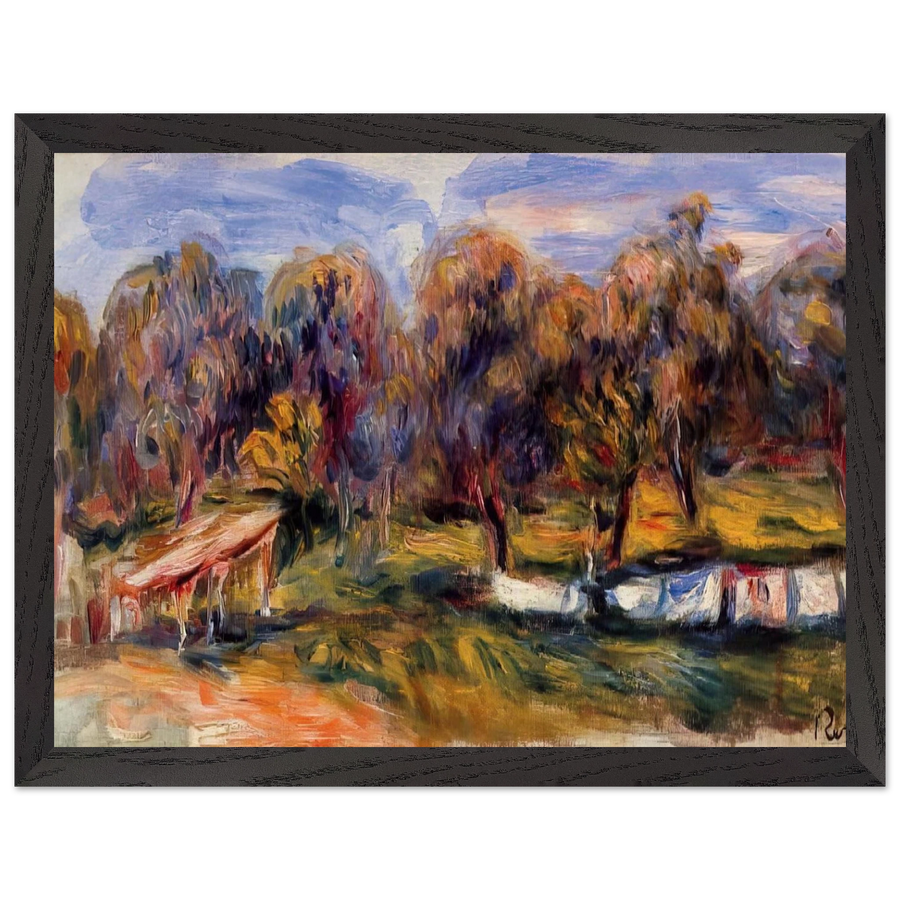 Landscape with Orchard by Pierre-Auguste Renoir — Framed art print at Zephyeer