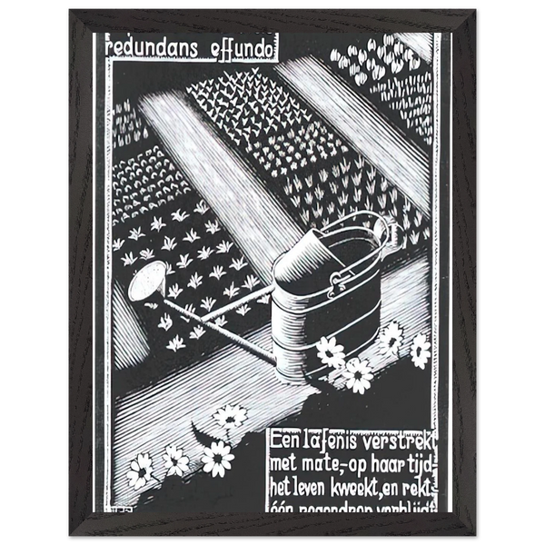 WATERINGCAN by MC Escher — Framed art print at Zephyeer