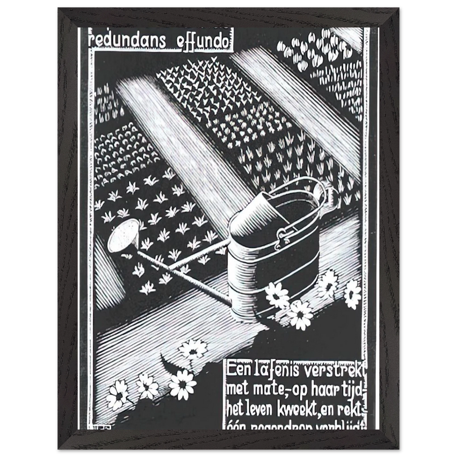 WATERINGCAN by MC Escher — Framed art print at Zephyeer
