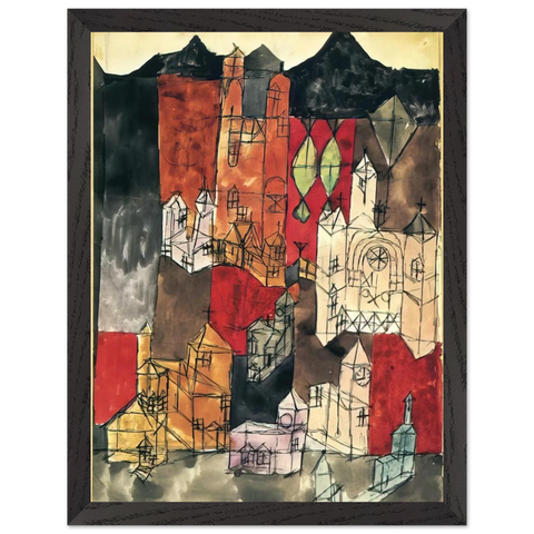 CITY OF CHURCHES 1918 by Paul Klee — Framed art print at Zephyeer
