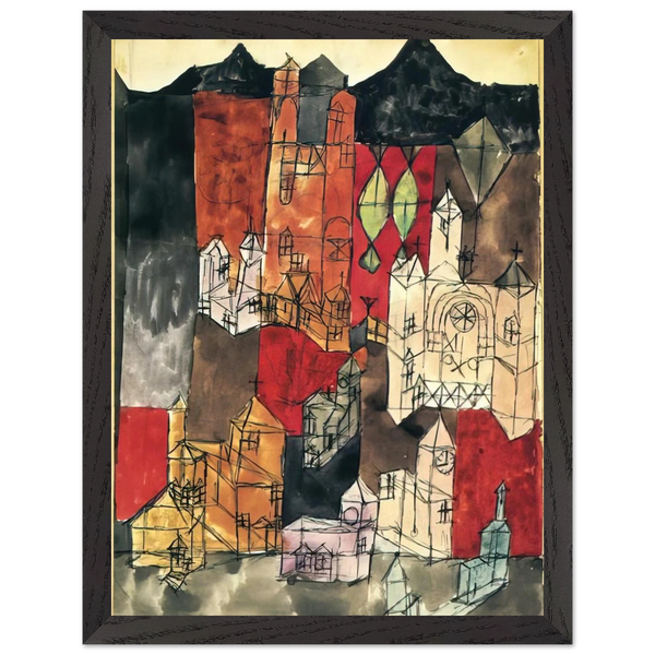 CITY OF CHURCHES 1918 by Paul Klee — Framed art print at Zephyeer